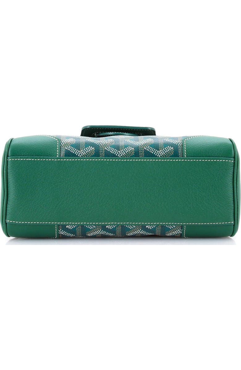 Pre-Owned Goyard Saigon Top Handle Bag Coated Canvas with Leather Mini, Alternate, color, Green