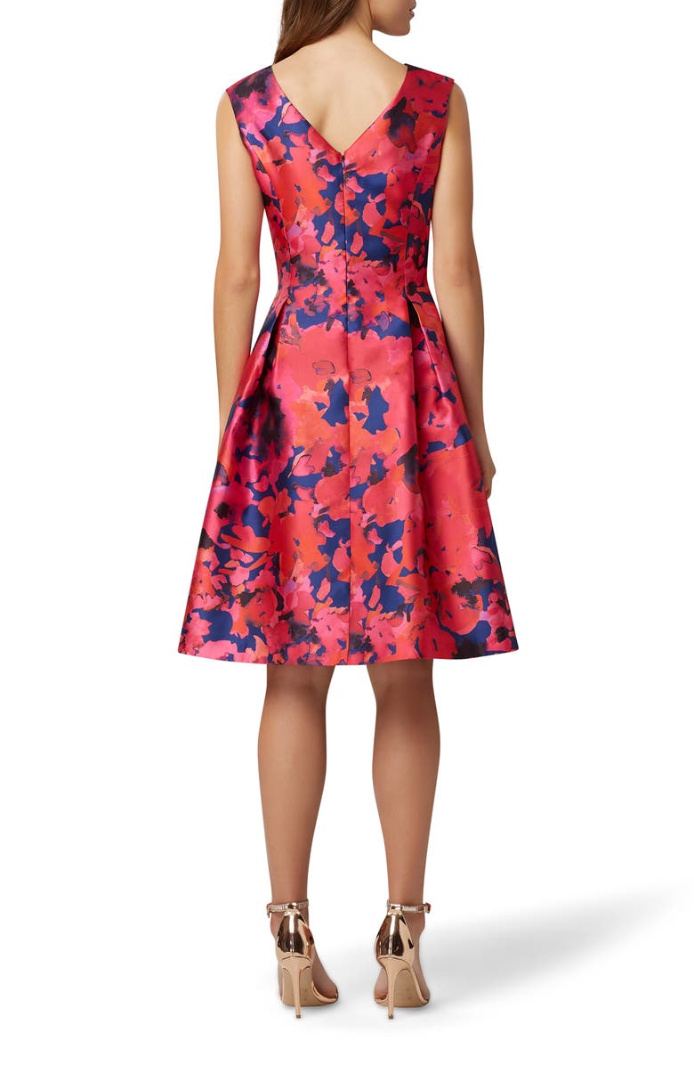 Tahari Mikado Fit & Flare Cocktail Dress, Alternate, color,