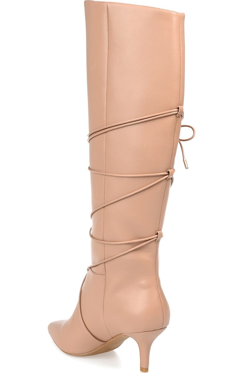 Journee Collection Kaavia Wrapped Tie Tall Boot, Alternate, color, Nude
