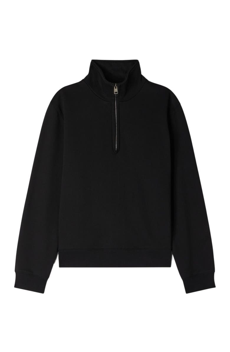 SANDRO Cotton sweatshirt, Alternate, color, Black