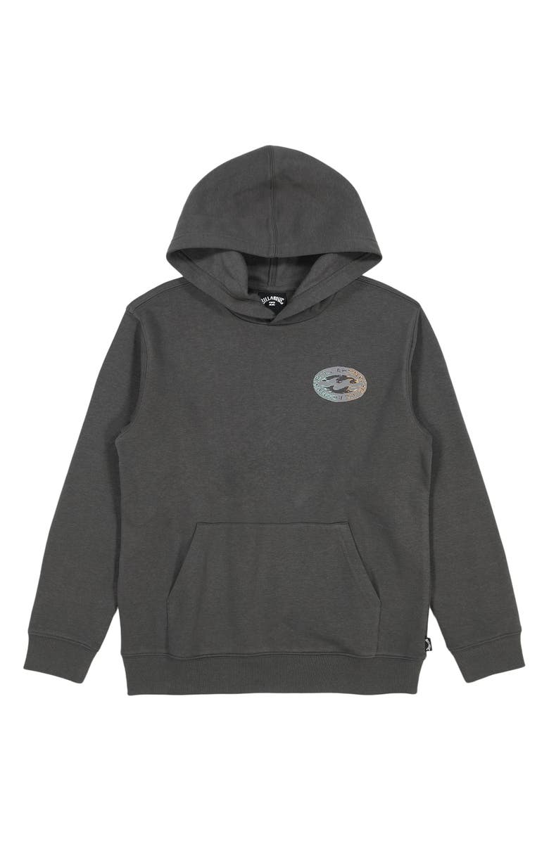Billabong Kids' Stretch Wave Pullover Hoodie, Main, color, Raven
