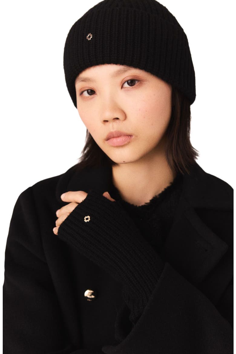 Wool and cashmere gloves, Alternate, color, Black