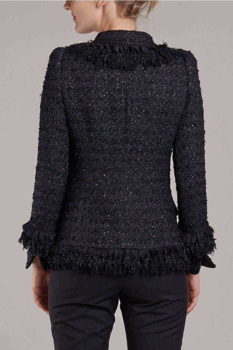 Signature Maison Common Tweed Jacket, Alternate, color, Black