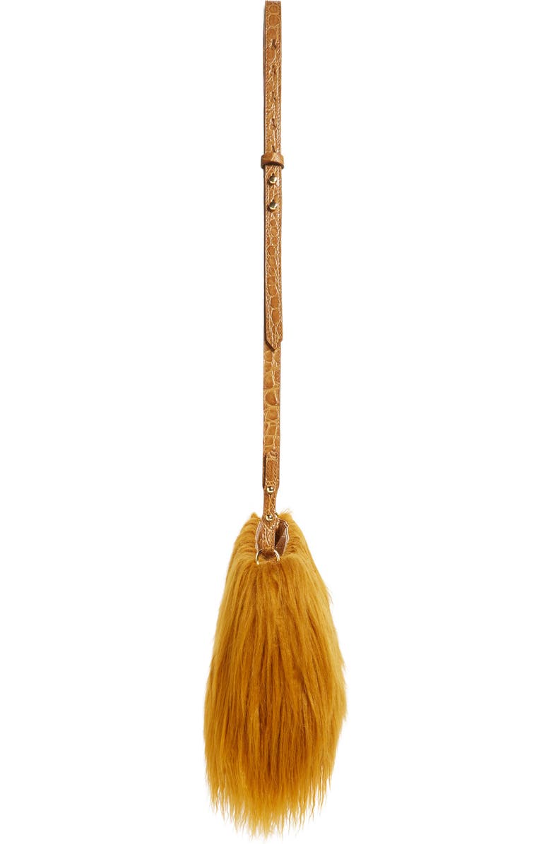 Dries Van Noten Faux Shearling Crossbody Bag, Alternate, color,