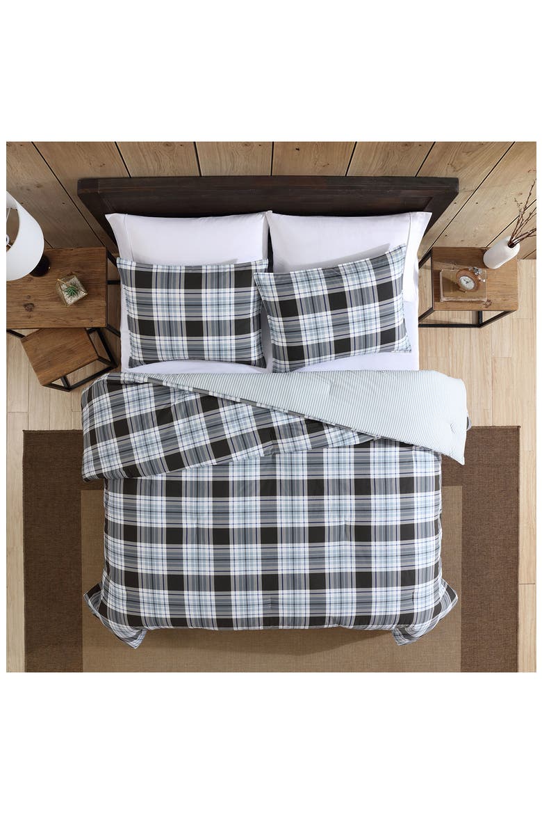 Lewis Plaid Comforter and Sham Set, Alternate, color, ATLANTIC