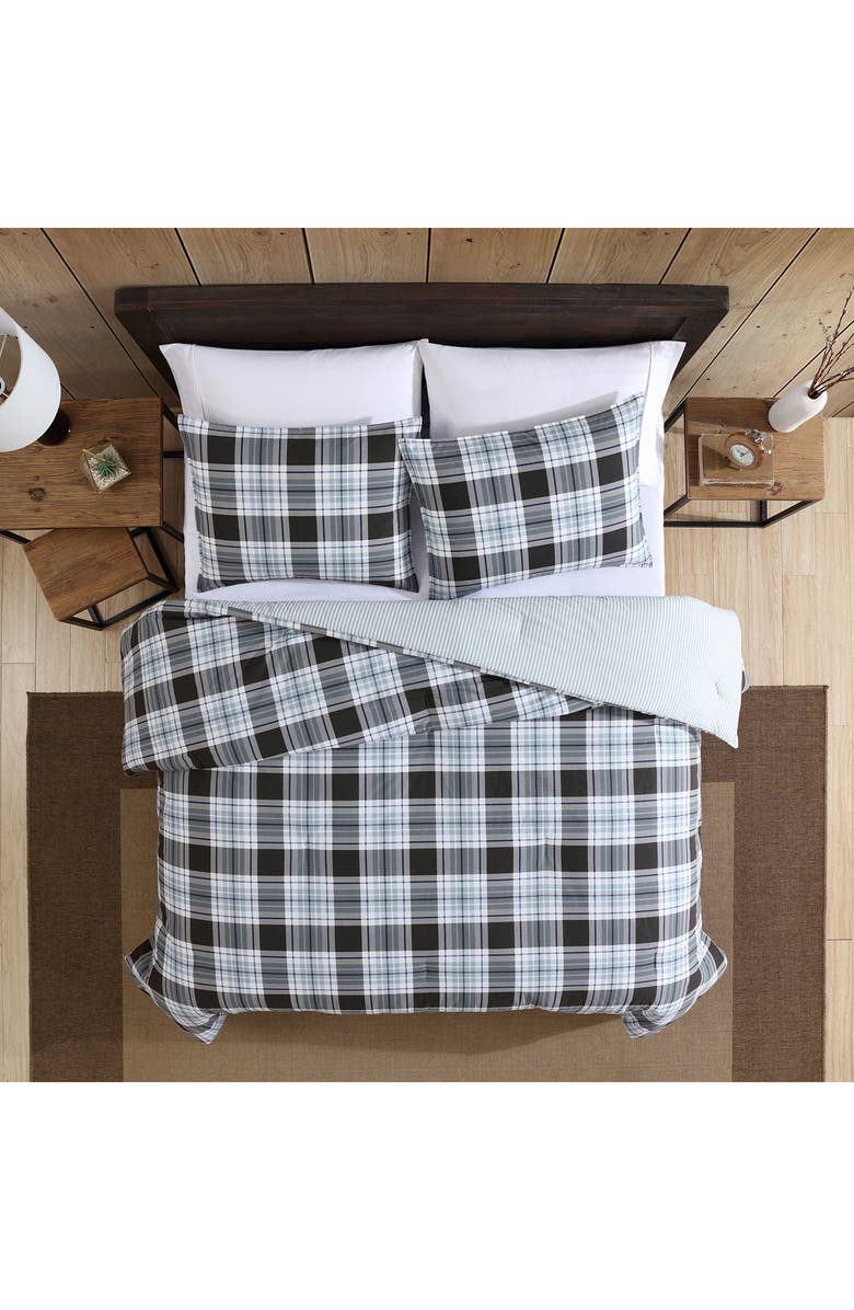 Eddie Bauer Lewis Plaid Comforter and Sham Set, Alternate, color, Atlantic