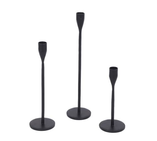 Cg Hunter Charlotte Candleholders In Black