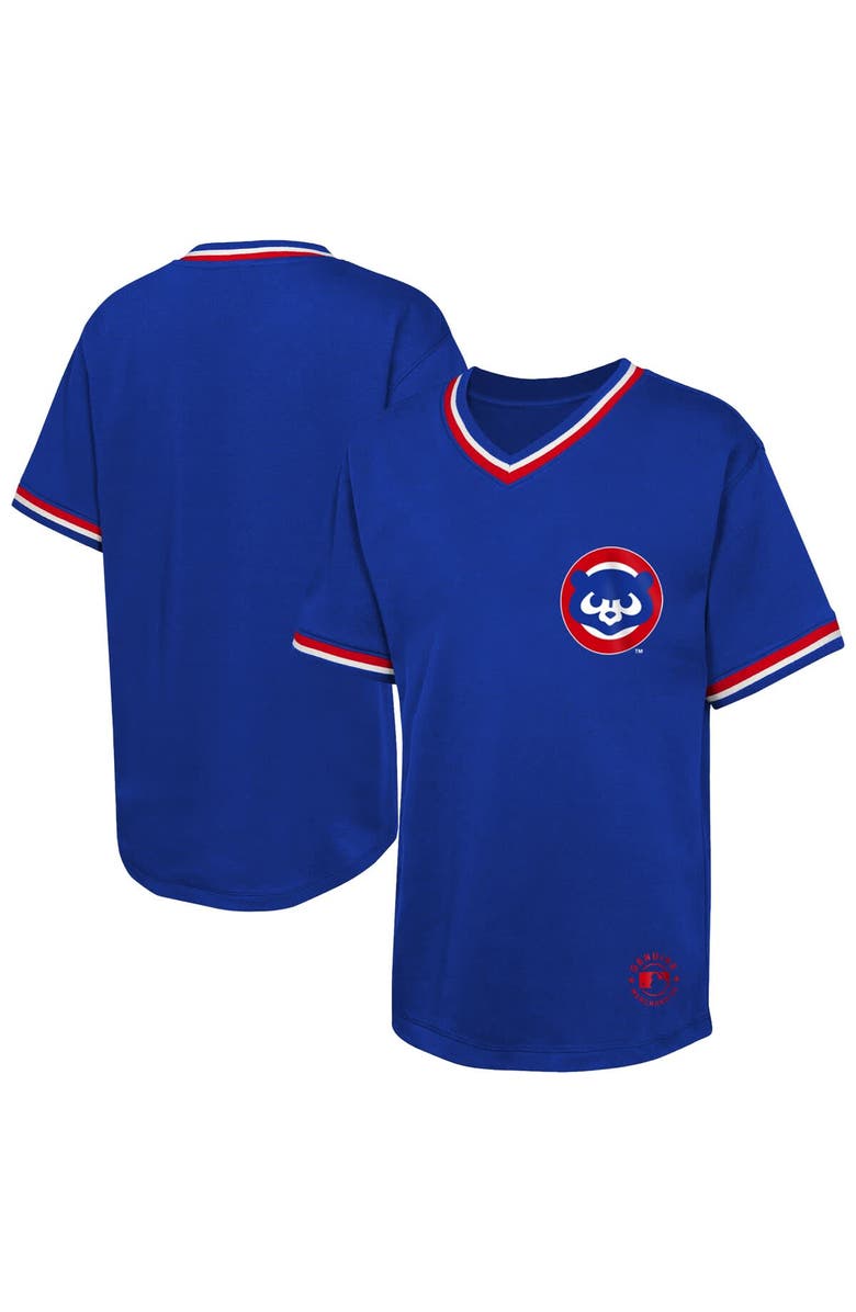 Outerstuff Youth Royal Chicago Cubs Relief Pitcher V-Neck T-Shirt, Alternate, color, 