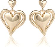 BCBG Generation BCBGeneration Double Heart Drop Earrings