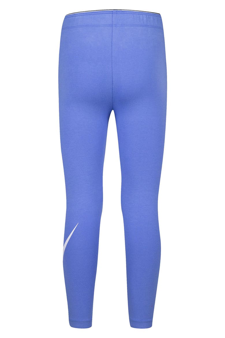 Kids' Swoosh Logo Leggings, Alternate, color, NIKE POLAR