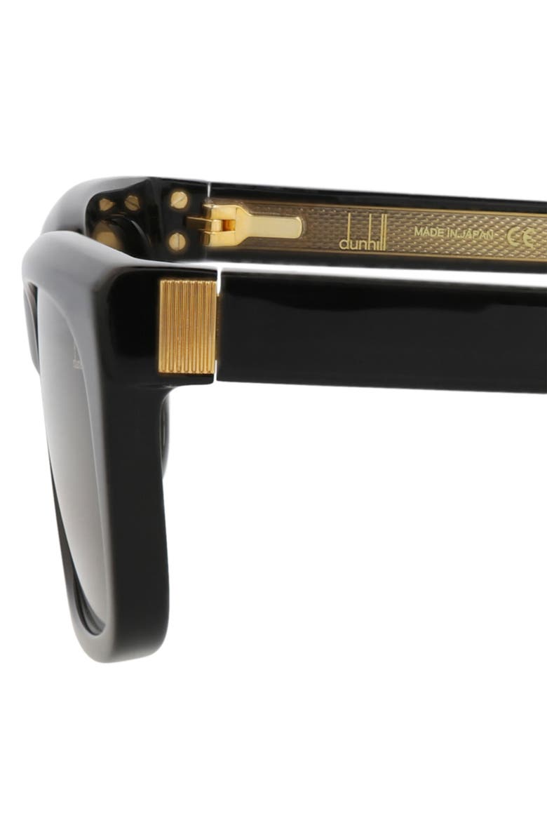 Dunhill 57mm Square Sunglasses, Alternate, color, Black Black Brown