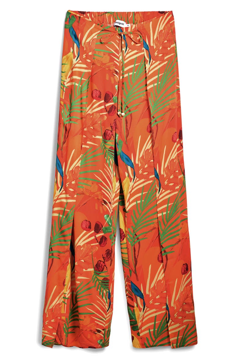 Wide Leg Cover-Up Pants, Alternate, color, ORANGE