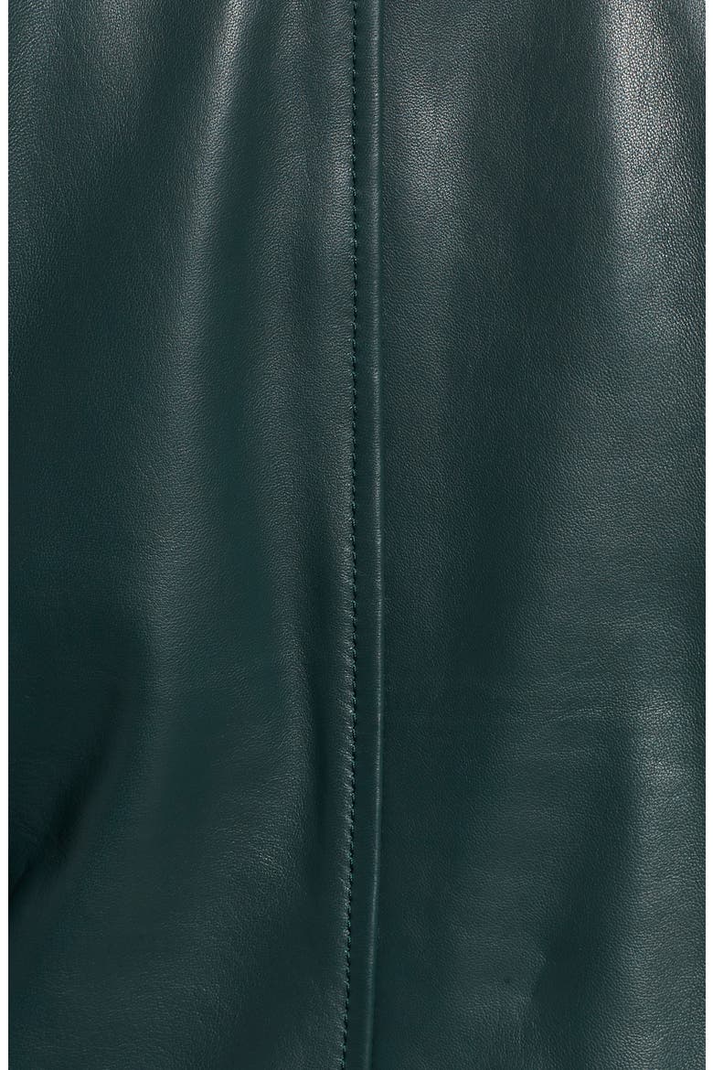 Clean Leather Jacket, Alternate, color, DEEP GREEN