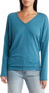 GO COUTURE V-Neck Dolman Sleeve Sweater