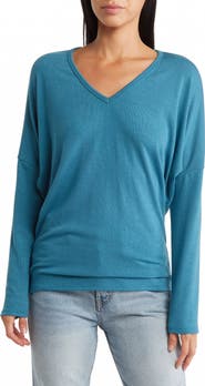 GO COUTURE V-Neck Dolman Sleeve Sweater