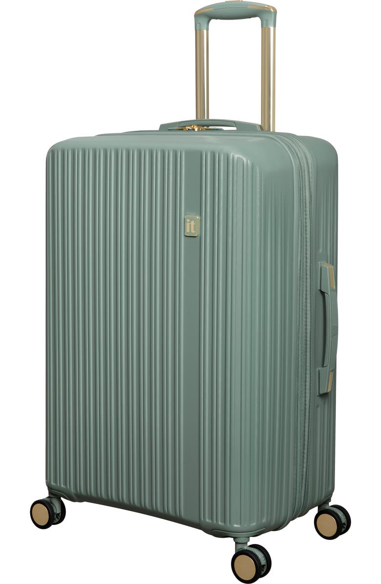 IT LUGGAGE Luxuriant 27-Inch Hardside Checked Expandable Spinner, Main, color, Iceberg Green