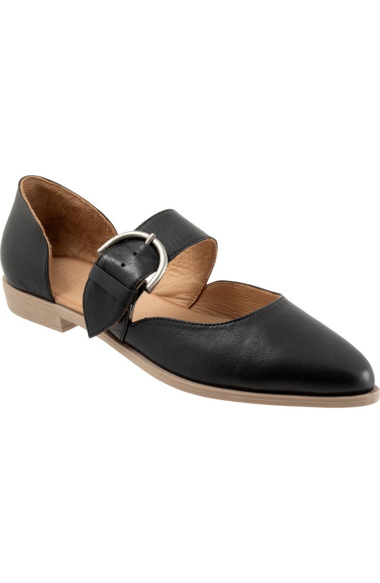 Bueno Brittany Pointed Toe Flat, Main, color, Black