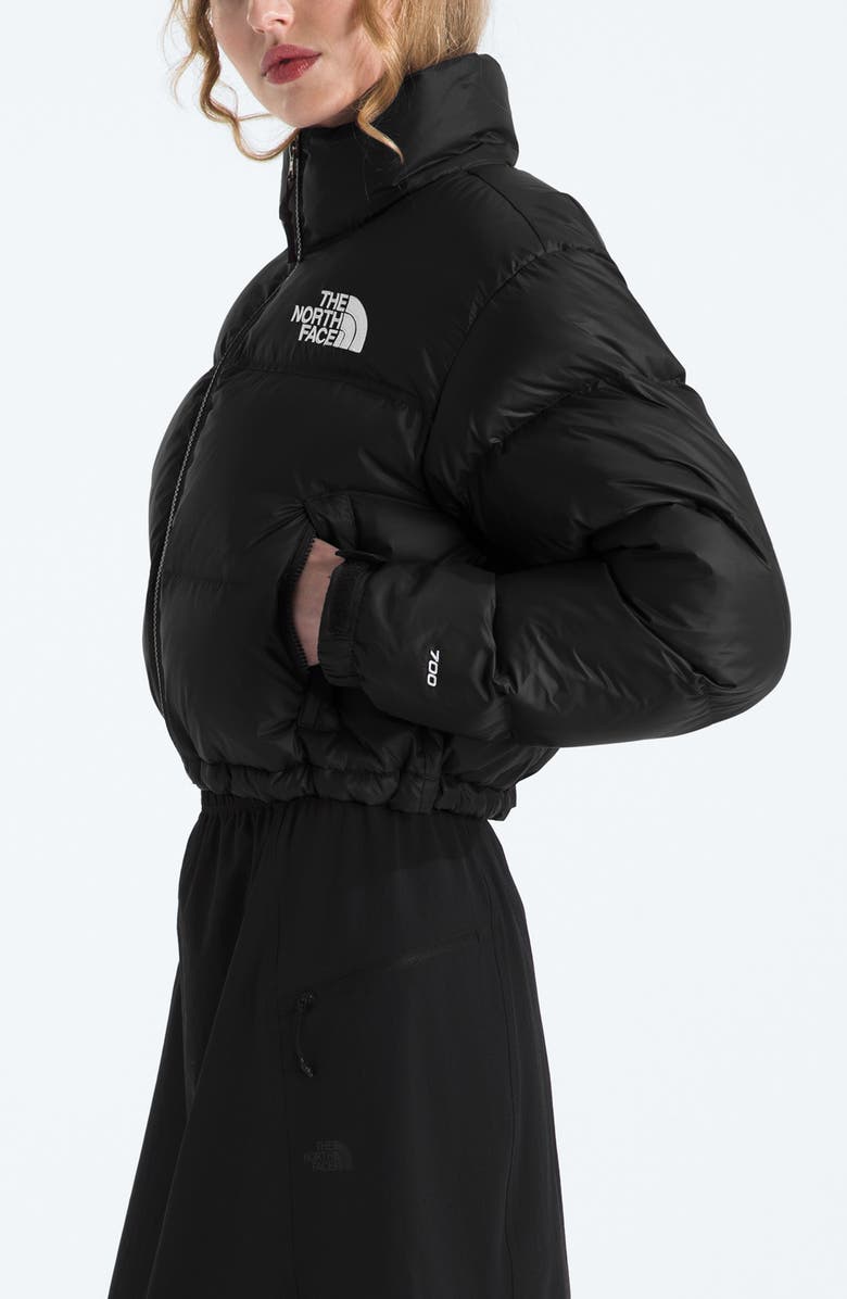 The North Face Nuptse Water Repellent 700 Fill Power Down Short Puffer Jacket, Alternate, color, Tnf Black/ Tnf Black R