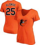 PROFILE Women's Profile Pete Alonso Orange Baltimore Orioles Plus Size Name & Number V-Neck T-Shirt