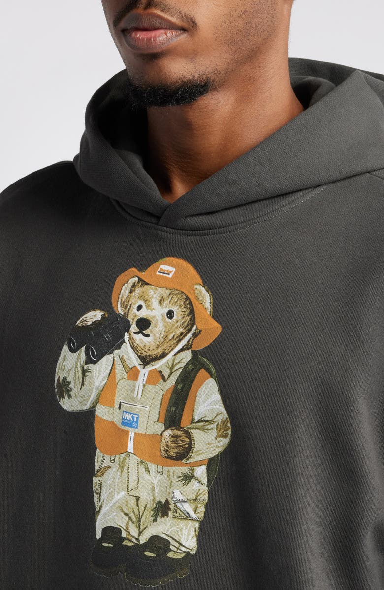 MARKET Hunter Bear Cotton Hoodie, Alternate, color,