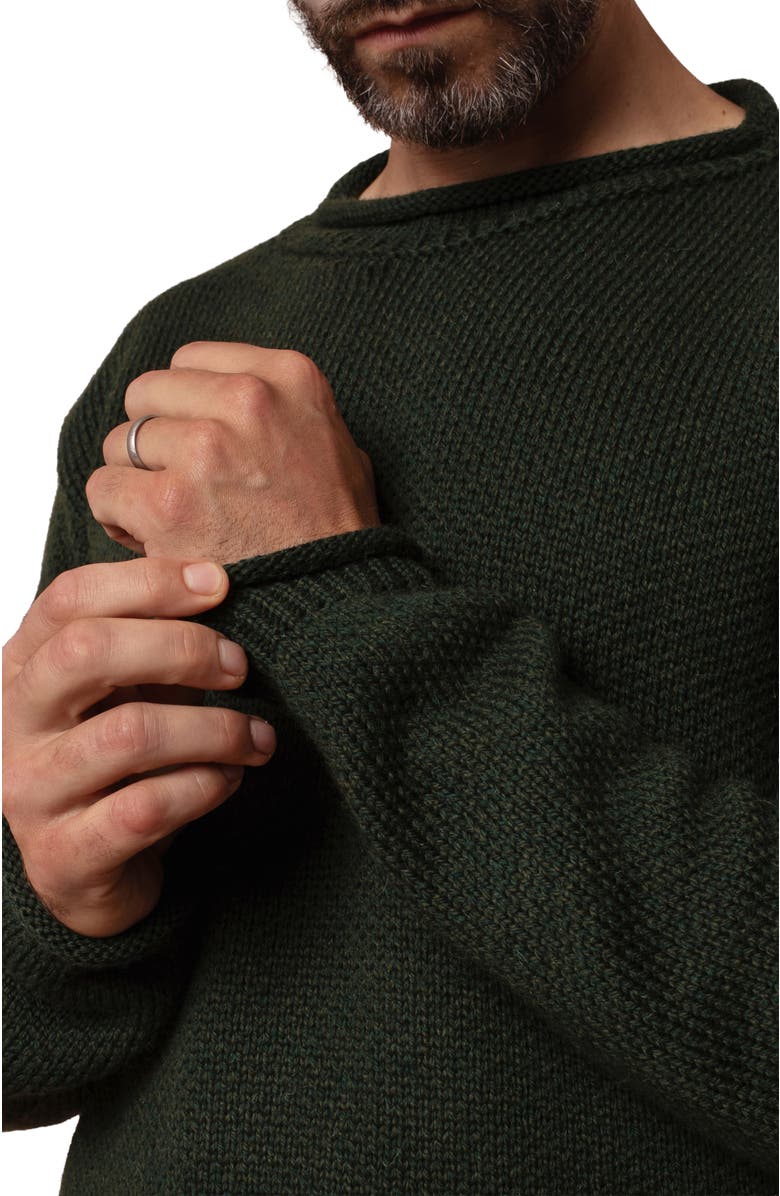 Celtic & Co. Tex Stitch Crew Sweater, Alternate, color, Forest