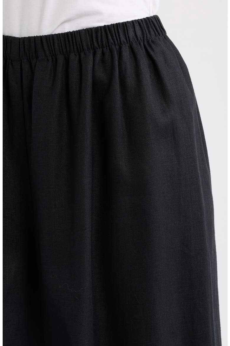Kortez Balloon Linen Pants, Alternate, color, BLACK