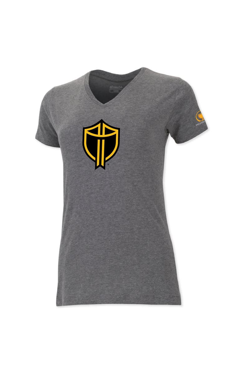 AHEAD Women's Ahead Heather Charcoal 2024 Presidents Cup International Team Vista V-Neck T-Shirt, Alternate, color,