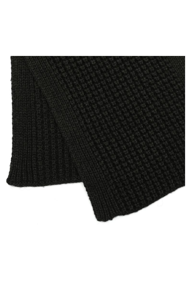 Thermal Knit Scarf, Alternate, color, CINDER BLACK MARL