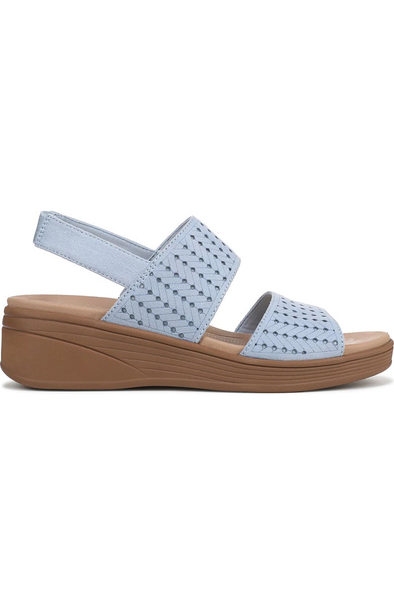 LifeStride Festive Slingback Platform Wedge Sandal - Wide Width Available, Alternate, color, Blue