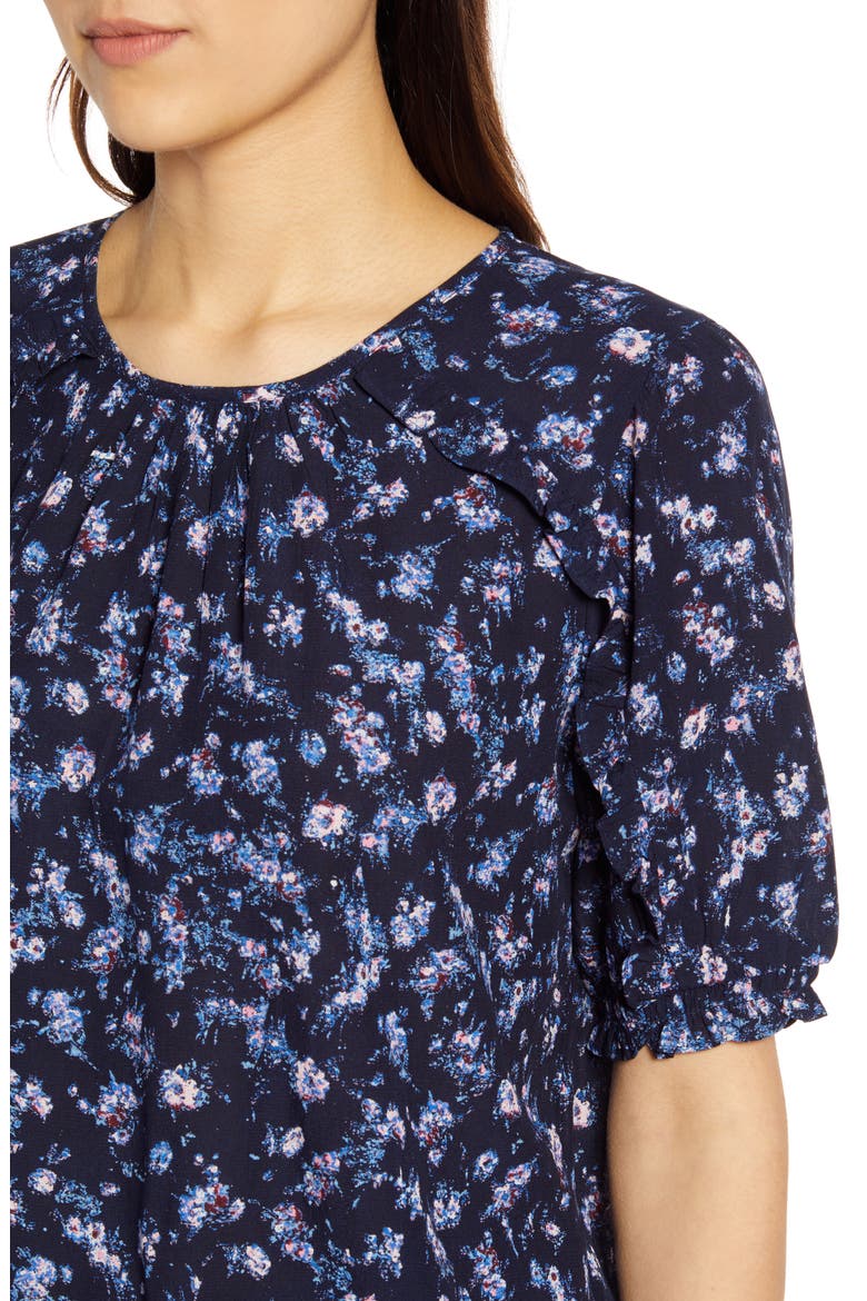 Lauren Ruffle Top, Alternate, color, NAVY MULTI