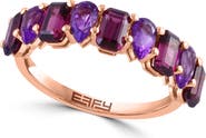 EFFY 14K Rose Gold Amethyst & Rhodolite Ring