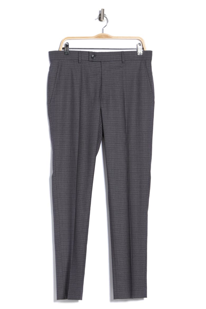 Flat Front Dress Pants, Main, color, CHARCOAL