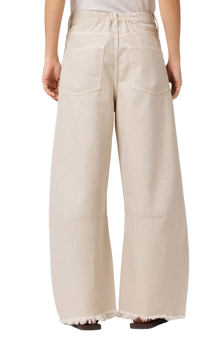 AllSaints Payton Frayed Hem Wide Leg Jeans, Alternate, color, Cream White