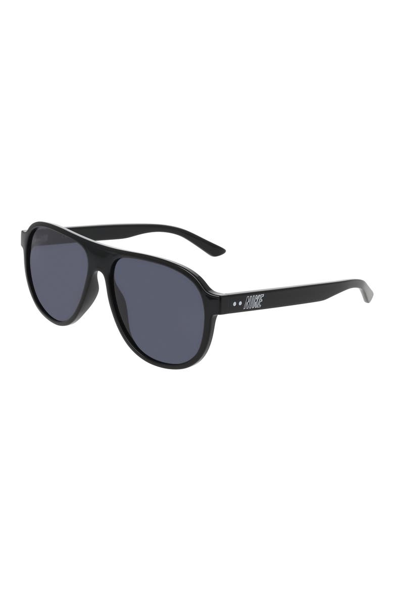 Vintage Icon 59mm Aviator Sunglasses, Alternate, color, BLACK / GREY
