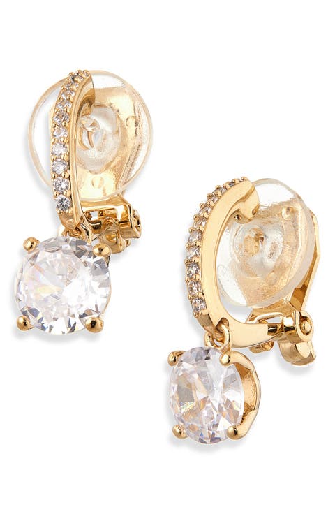 Modern Love Cubic Zirconia Clip-On Earrings