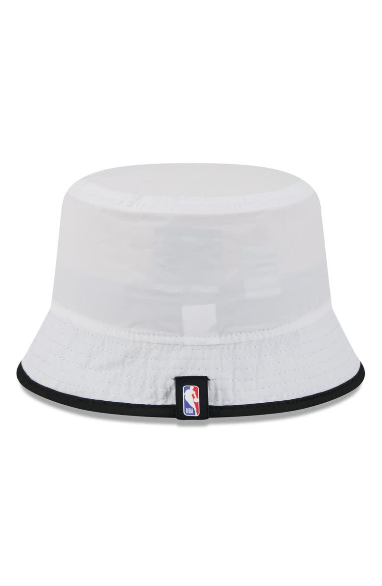 New Era Men's New Era White/Black Miami Heat 2025 NBA Draft Nylon Bucket Hat, Alternate, color, White