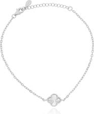 The Lovery Fine Jewelry Fluted Single Clover Bracelet