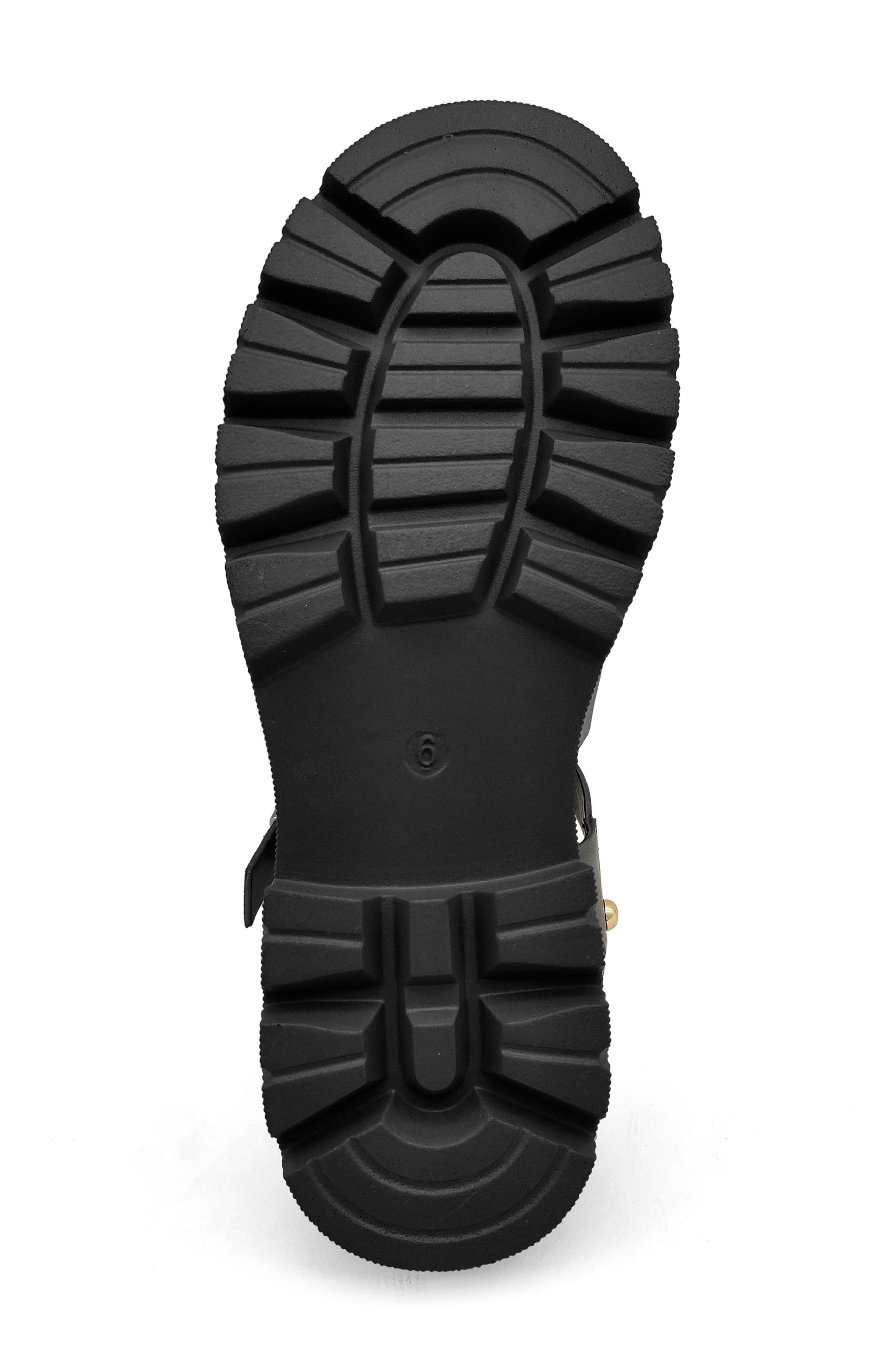 Kenneth Cole Herron Stud Sandal, Alternate, color, Black Leather