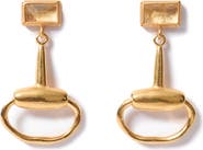 Chan Luu Citrine Horsebit Drop Earrings