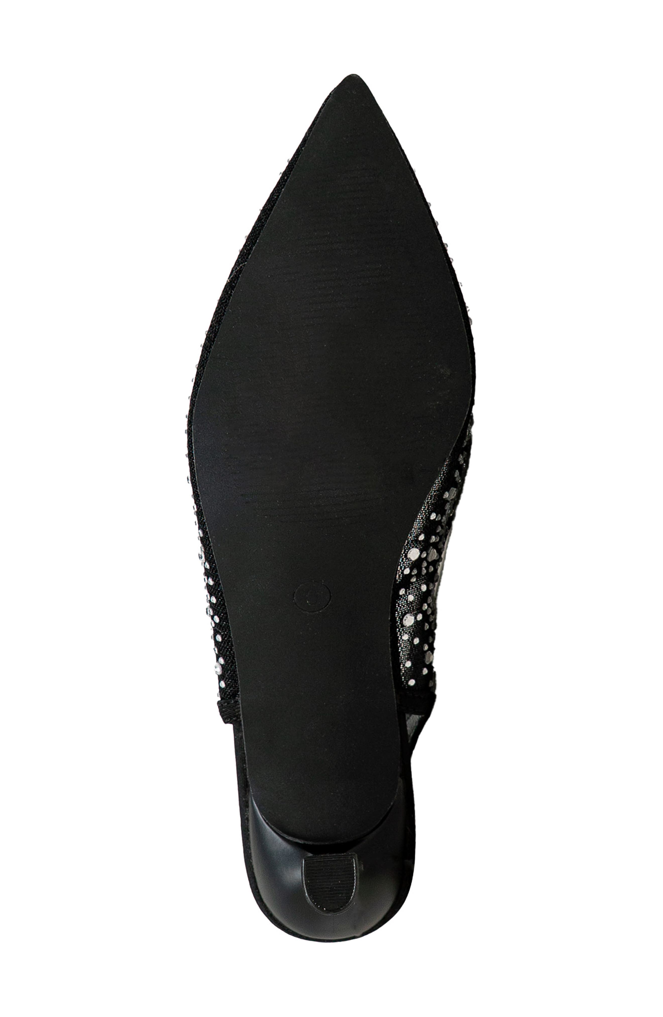 CHASE AND CHLOE Pointed Toe Slingback Pump, Alternate, color, Black
