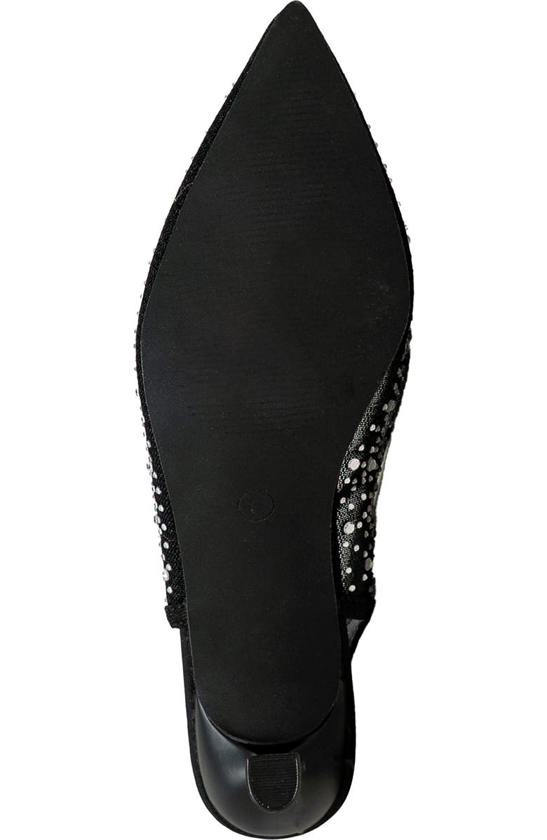 CHASE AND CHLOE Pointed Toe Slingback Pump, Alternate, color, Black