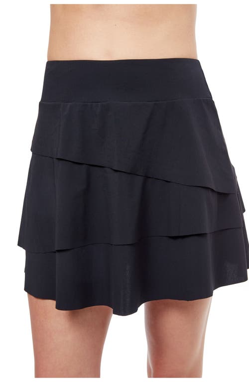 Gottex Tutti Frutti Layered Pull On Swim Cover Up Skirt In Black