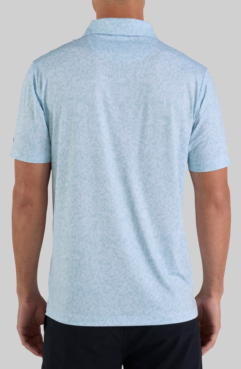 Bad Birdie Core Abstract Print Performance Polo, Alternate, color, Baby Blue