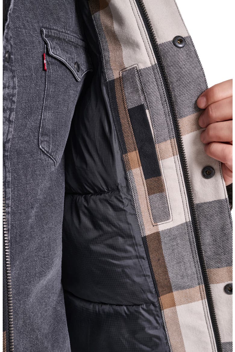 Quilted Work Jacket, Alternate, color, BLACK/ CARAMEL