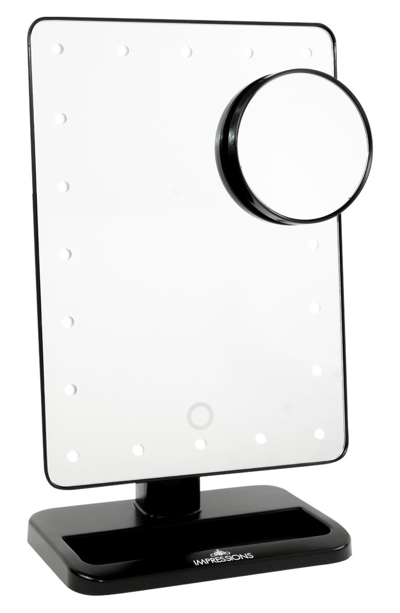 Impressions Vanity Co. Touch XL Dimmable LED Makeup Mirror with Removable 5x Mirror, Main, color, 