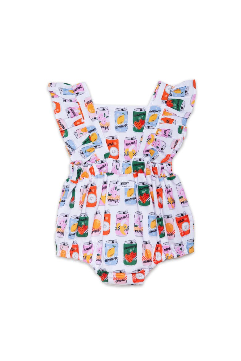 Ruffle Sleeve Bubble Romper, Alternate, color, Soda Pop