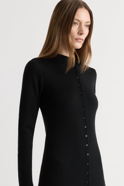 Modern Citizen Charu Wool Button Maxi Dress In Black