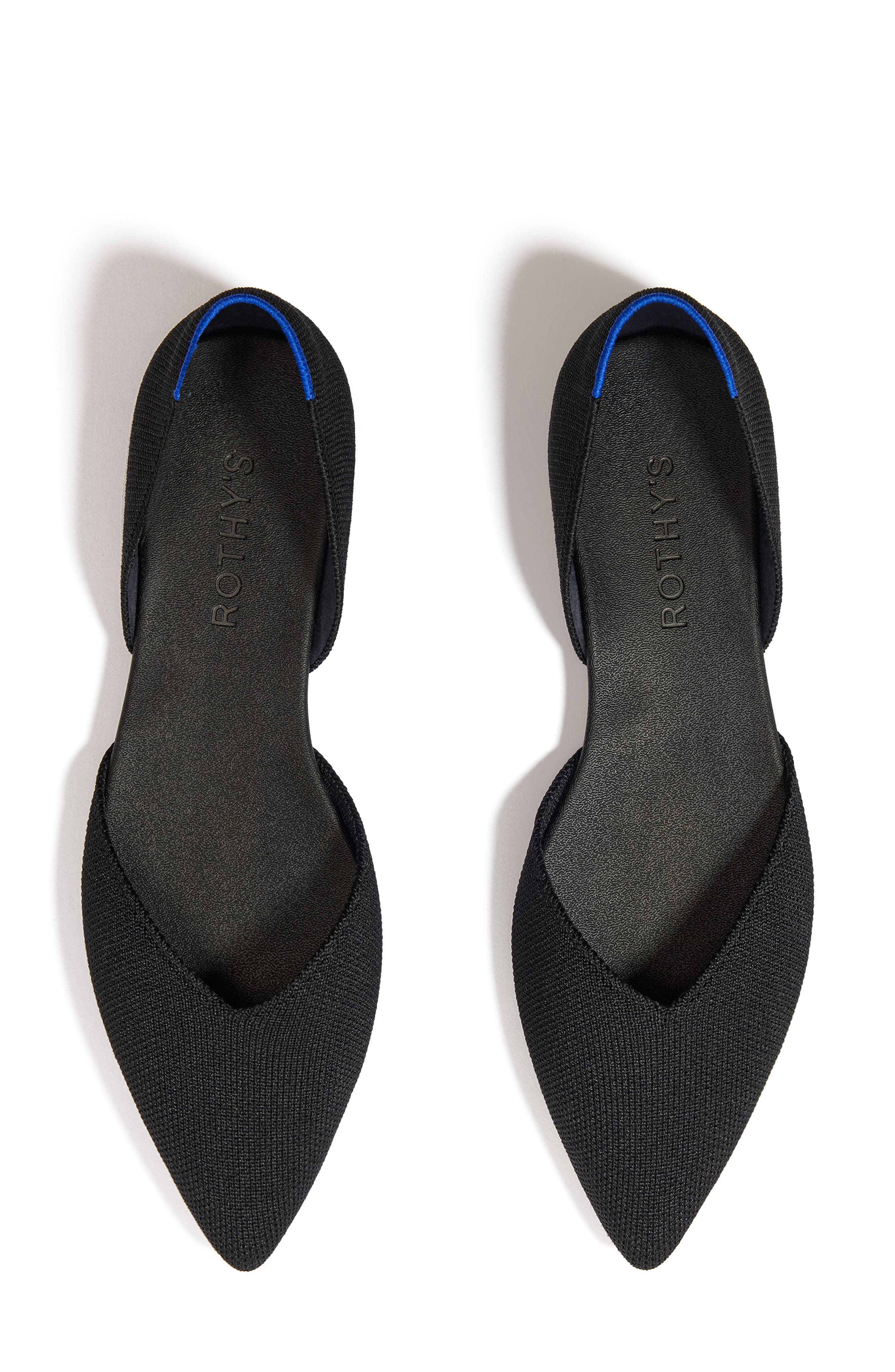 Rothy's The d'Orsay Flat, Alternate, color, Black