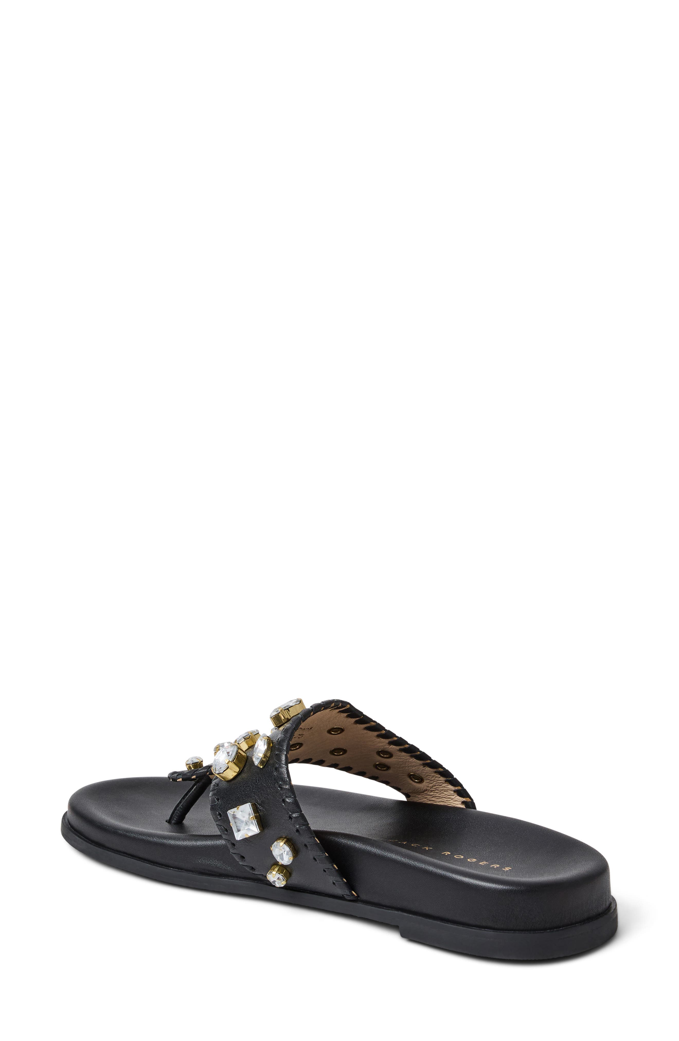 Jack Rogers Jacks Jewel Sport Flip Flop, Alternate, color, Black