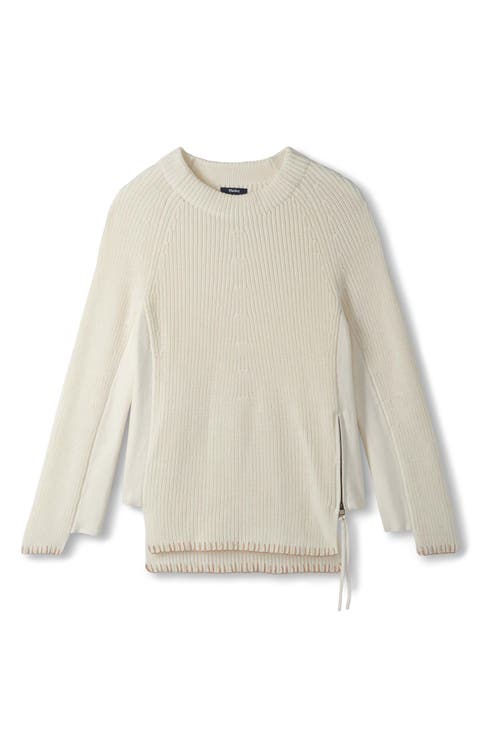 Side Zip Raglan Sweater